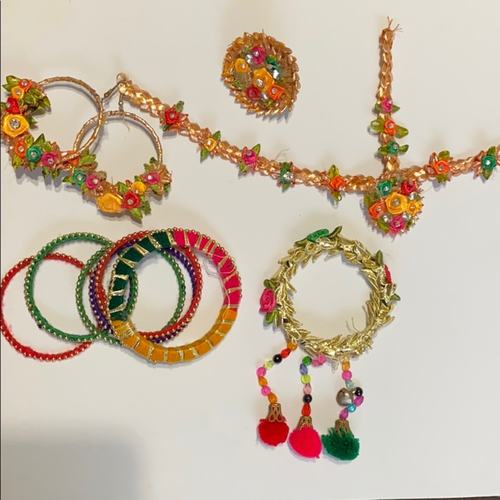 5pc Mahiyoon Bridal HandMade jewelry set pakistani